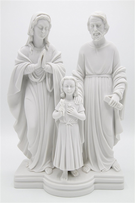 Sacred Holy Family Saint Joseph Mary Jesus Catholic Italian White Statue Sculpture Figurine By Vittoria Collection Made in Italy Religious Gift INDOOR OUTDOOR