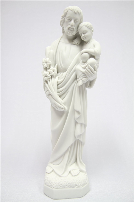 Saint Joseph with Baby Jesus Italian Catholic Statue Sculpture Figurine Vittoria Collection Made in Italy Religious Gift INDOOR-OUTDOOR